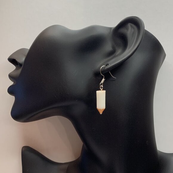 Pencil Earring, Teacher Appreciation Gift, School Earring, Gift Idea, Art - Picture 4 of 4